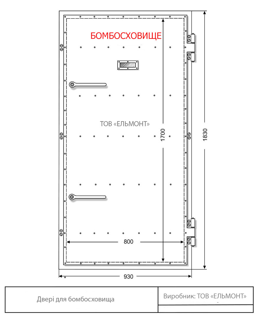 Защитная дверь для бомбоубежищ